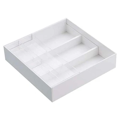 Afbeelding van Yamazaki Opbergbak Tower Lade organiser Uitschuifbaar Wit 25x24,6x5,7cm
