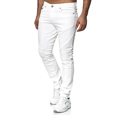Afbeelding van Tazzio heren denim biker jeans in Destroyed Look Slim Fit 16517