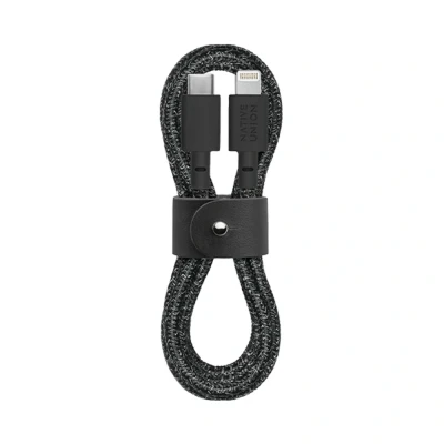 Afbeelding van Native Union Belt Cable Kevlar Lightning naar USB C kabel (1,2 meter) Cosmos Black