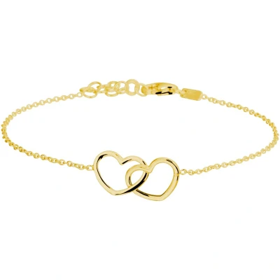 Afbeelding van Zilver Verguld (Geel) Armband Hartjes 16 + 3 Cm Micron 2103318