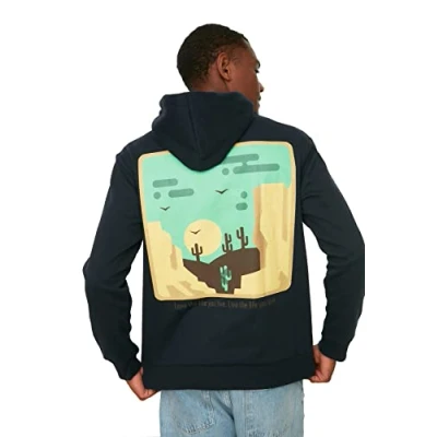Afbeelding van Trendyol Grijs Bedrukt Sweatshirt Met Capuchon, Normale Pasvorm Tmnaw22Sw0797