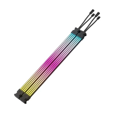 Afbeelding van CORSAIR iCUE ARGB PSU Kabelstrips 2x 200mm LED Strips 100 RGB LEDs Per Strip Past Op Elke Kabel Moederbord 5V Bediening Zwart