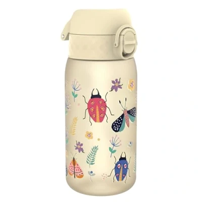 Afbeelding van ION8 Kinder Waterfles, 350 ml/12 oz, Lekvrij, Makkelijk te Openen, Veilige Vergrendeling, Vaatwasmachinebestendig, BPA Vrij, Draaghandvat, Schoon Maken, Geurvrij, Het Leven van Insecten
