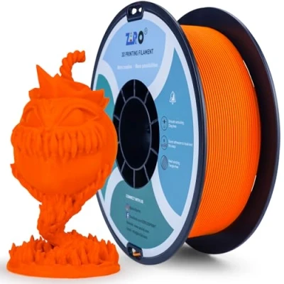 Afbeelding van ZIRO Matte PLA Filament 1.75mm, 1KG 3D Printer Filament, High Toughness PLA, Dimensional Accuracy +/ 0.03mm, Orange