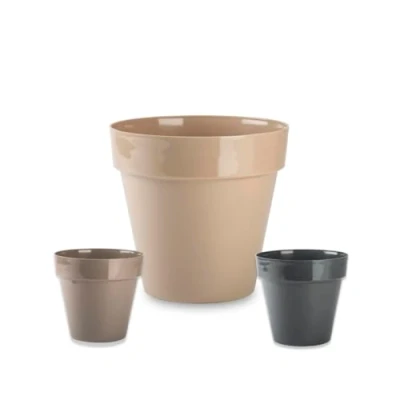 Afbeelding van PARENCE. Kleine plastic pot 12 cm in diameter, licht en resistent, ideaal voor zaailingen, stekken kamerplanten willekeurige kleur