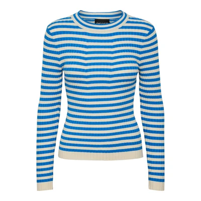 Afbeelding van Pieces Crista LS Oneck NOOS BC Trui, Dames, Maat: XS, French blue