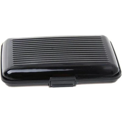 Afbeelding van RFID Creditkaarthouder Pasjeshouder Aluminium Portemonnee Pasjes Wallet Zwart Creditcard Case Visitiekaarthouder