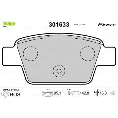 Afbeelding van Valeo Remblokset 301633
