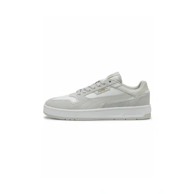 Afbeelding van Court Classic Suede sneakers uniseks, Grijs/Wit/Goud, Maat 44,5 PUMA