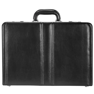 Afbeelding van Dermata Business Leather Attaché zwart Attache koffer Zakelijke