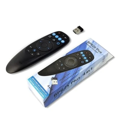Afbeelding van BPR2S Plus Air Mouse afstandsbediening, bluetooth, spraakafstandsbediening, 2,4 G RF afstandsbediening met USB ontvanger, 6 assige gyroscoop, ondersteunt IR leren tv, 4 toetsen, Android tv box,