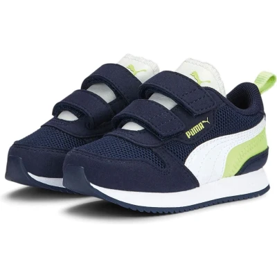 Afbeelding van Puma Sneakers laag voor kinderen, Maat: 22, Navy/white/pad Kunststof/ textiel