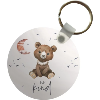Afbeelding van Sleutelhanger Quotes Be kind Spreuken Kinderen Plastic Rond Uitdeelcadeautjes