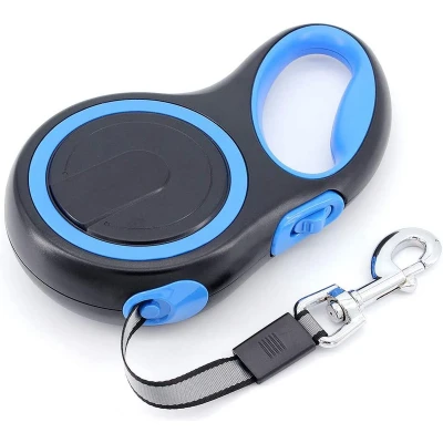Afbeelding van MoYouno 8 m lange intrekbare hondenriem, uittrekbare lengte m, high end automatische hondentrainingslijn tot 50 kg, voor kleine, middelgrote en grote honden (blauw)