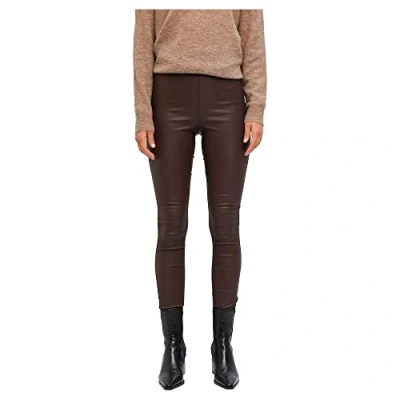 Afbeelding van OBJECT coated skinny legging OBJBELLE bruin