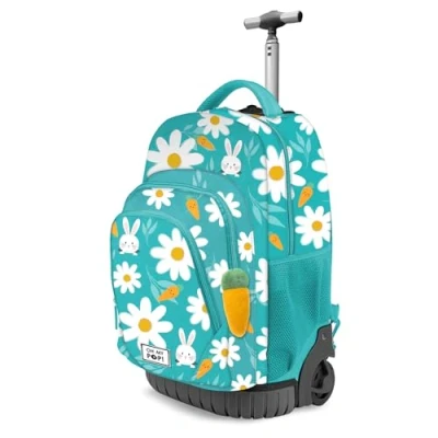 Afbeelding van Karactermania Oh My Pop! in bloei FAN GTS Trolley Rugzak Reistas Met Wielen Handbagage Turquoise