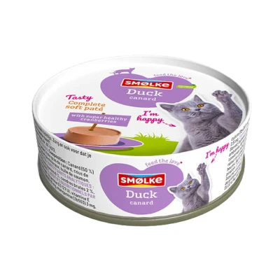 Afbeelding van Smolke Soft Paté 80 g Kattenvoer Eend Hypoallergeen