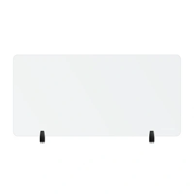 Afbeelding van NS GLSPROTECT140 is een duurzaam glazen scherm van 138 cm dat afstandsbescherming biedt op de werkvloer Gehard, transparant glas, 100% recyclebaar