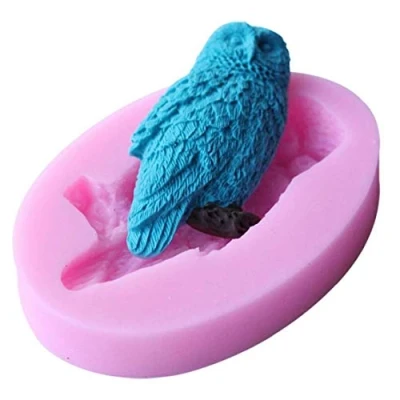 Afbeelding van Uil Vorm Siliconen Mold Zeep Fondant Chocolade Mallen Snoep Cake Reliëf Bakmallen Bruiloft Decoratie Gereedschap