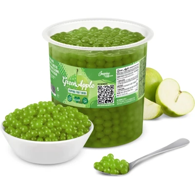 Afbeelding van INSPIRE FOOD Bubble Tea Groene Appel Fruitparels, Popping Boba Pearls 3.2 KG om Zelf Thee te Maken