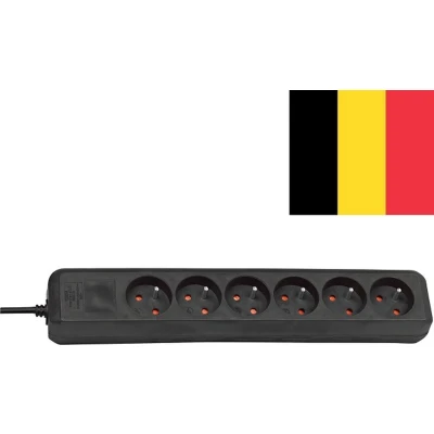 Afbeelding van Brennenstuhl Eco Line stekkerdoos 6 voudig zwart 1,5m