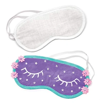 Afbeelding van Baker Ross AW329 Stoffen ogen, 3 stuks, kit, canvasmaskers voor kinderen om te versieren en dragen op feestjes of verkleden, Calico, S