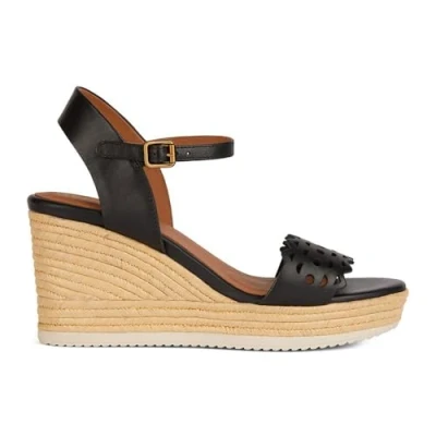 Afbeelding van Geox Dames D Ponza A Wedge Sandaal, zwart, 39 EU, EU