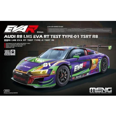 Afbeelding van 1:24 MENG CS008 AUDI R8 LMS EVA RT TEST TYPE 01 TSRT Plastic Modelbouwpakket