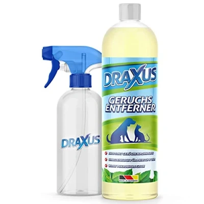 Afbeelding van DRAXUS Geurverwijderaar tegen kattenurine en hondenurine, microbiologische geurneutralisator incl. mengfles, geeft tot 10 liter enzymreiniger