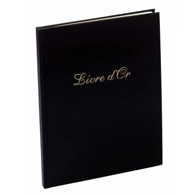 Afbeelding van Gastenboek Balacron kaft met opschrift Livre d&#039;Or 27x22cm verticaal