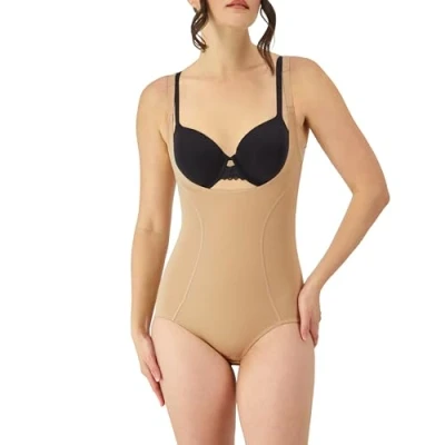 Afbeelding van Maidenform Shapewear Ultimate Slimmer WYOB BodyBriefer Bodysuit voor dames, BODY BLUSH, XXL