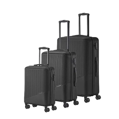 Afbeelding van Travelite Bali trolley met Harde schaal, set 4 wielen, eenheidsmaat, zwart, Eén maat, wieltjes