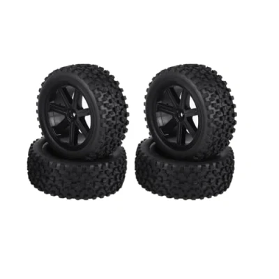 Afbeelding van VGEBY1 4 stuks rubberen banden, wielbanden 1/10 RC Racing Buggy Crawler Auto op raceautoband (zwart)