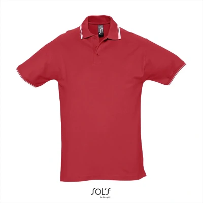 Afbeelding van SOL&#039;S Contrast Polo Practice L585 Red/White XL