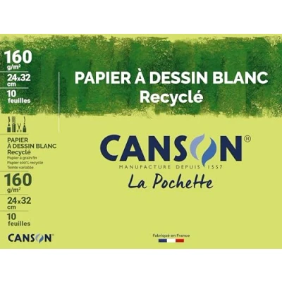 Afbeelding van CANSON tekenpapierrecycling, wit, DIN A3, 160 g/m².