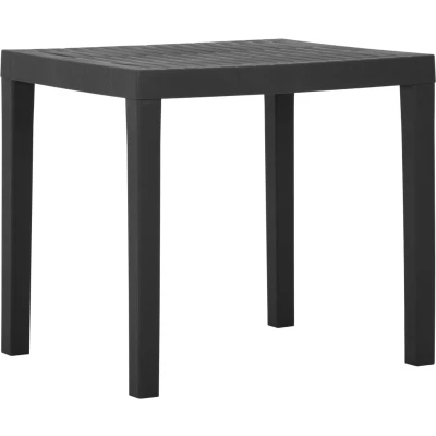 Afbeelding van Tuintafel 79x65x72 cm kunststof grijs