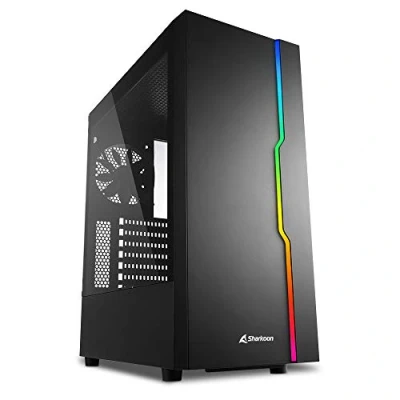 Afbeelding van Sharkoon RGB Slider Midi tower PC behuizing Zwart