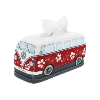 Afbeelding van Brisa Tissuehouder Volkswagen T1 Bus Rood Hibiscus 8,5x24x11cm Nice thingZ