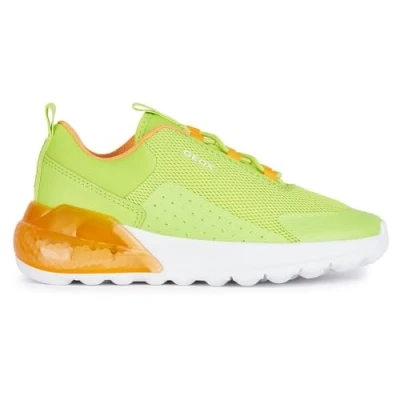 Afbeelding van Geox Activart Illuminus Lights Sneakers laag voor kinderen, Maat: 31, Lime Imitatieleer/ textiel