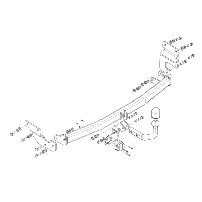 Afbeelding van STEINHOF H 255 Trekhaak 75kg 1200kg HYUNDAI: i20 II Hatchback (GB, IB) 1.4, 1.1 CRDi, 1.4 1.2 2014