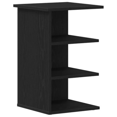 Afbeelding van vidaXL Side Cabinet Zwart Eiken Bewerkt hout Middelgroot Sideboard