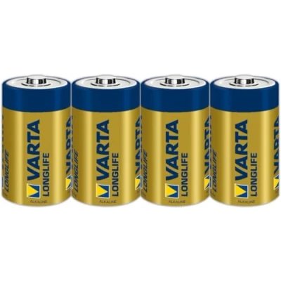 Afbeelding van VARTA Longlife D Mono LR20 Batterij (verpakking met 4 stuks) Alkaline Batterijen Made in Germany ideaal voor afstandsbediening radio wekker en klok