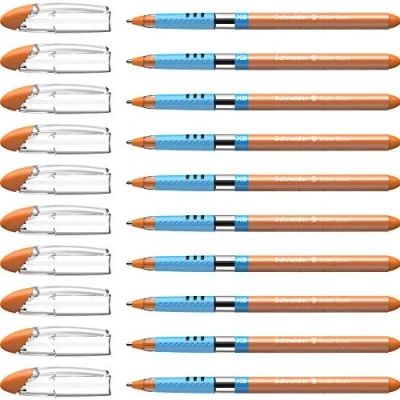 Afbeelding van Schneider 151206 Slider Basic balpen (kapmodel met soft grip zone en lijndikte XB) 10 stuks, oranje
