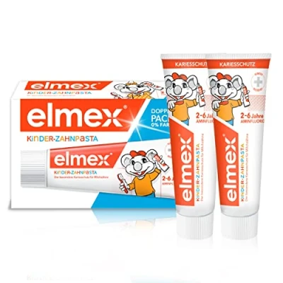Afbeelding van elmex Kindertandpasta 2 6 jaar x 50 ml kindvriendelijke tandreiniging voor zeer effectieve cariësbescherming met aminofluoride een drievoudig beschermingsmechanisme