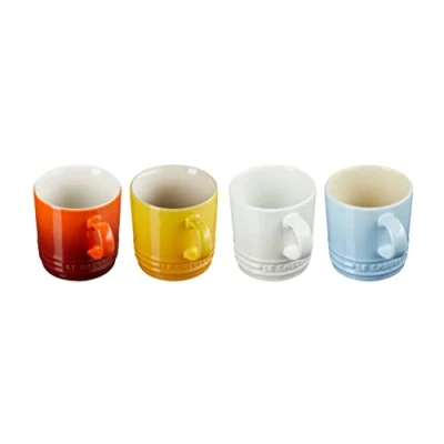 Afbeelding van Le Creuset Set van 4 Aardewerken Koffiekoppen, 200 ml, Elements, 89113208159030