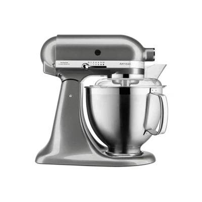 Afbeelding van KitchenAid Artisan Premium Mixer Met Kantelbare Kop 4,8 L 5ksm185ps Medallion Silver