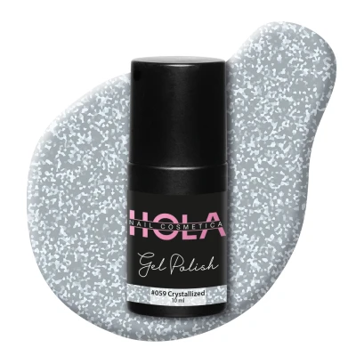 Afbeelding van Gelpolish #059 Crystallized 10ml grijs Gelnagellak Hola