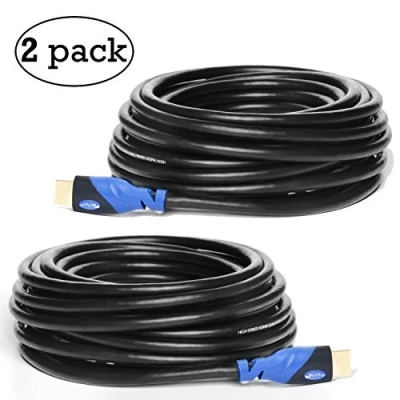 Afbeelding van MutecPower Pak van 2x 10 METER High Speed Ultra HD HDMI 2.0 kabel met Ethernet 4K @ 60Hz 2160p Ondersteunt Full 3D en ARC Zwart Mannelijk naar 2 STUKS 10M