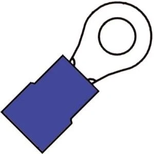 Afbeelding van Enzo Kabelschoen ring blauw 6.4mm 4433390