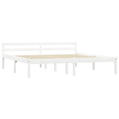 Afbeelding van Bedframe massief grenenhout wit 160x200 cm